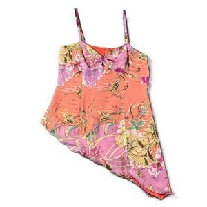 Latina Life Vintage Y2K Asymmetrical Hem Cami Tank Top Fairy Whimsygoth 14 L108